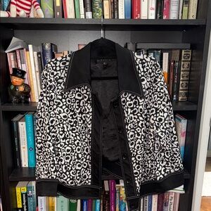 Black and White Animal Print Jacket